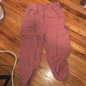 Pink cargo pants